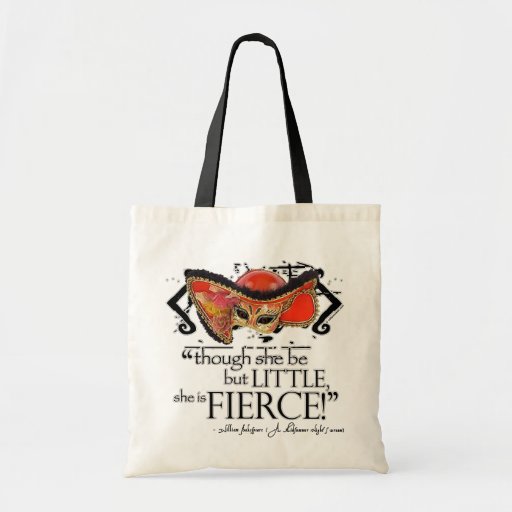 Image of Shakespeare Midsummer Night's Dream Fierce Quote Tote Bag