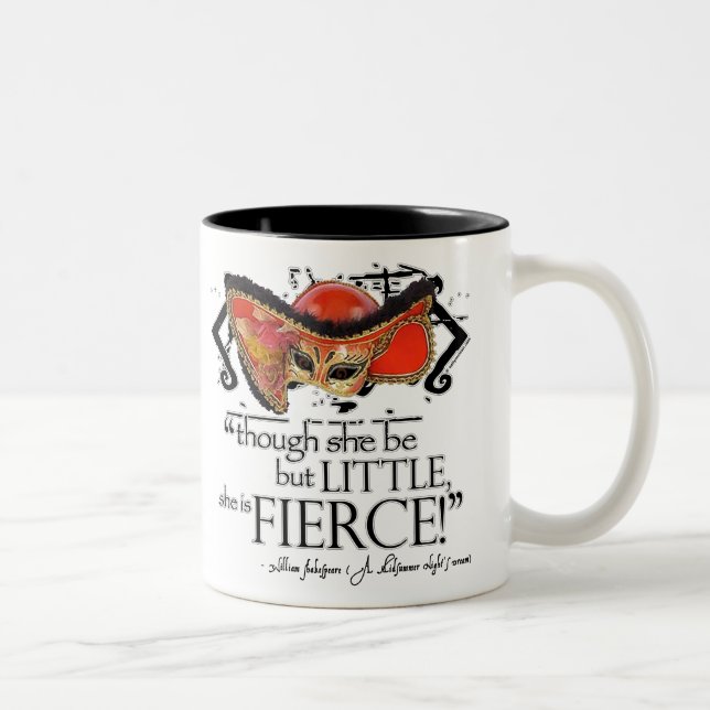 Shakespeare Midsummer Night's Dream Fierce Quote Two-Tone Coffee Mug (Right)