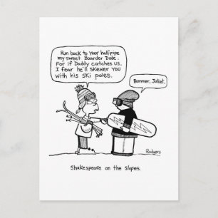 shakespeare on the slopes postcard
