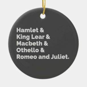 Shakespeare Plays I Ceramic Tree Decoration