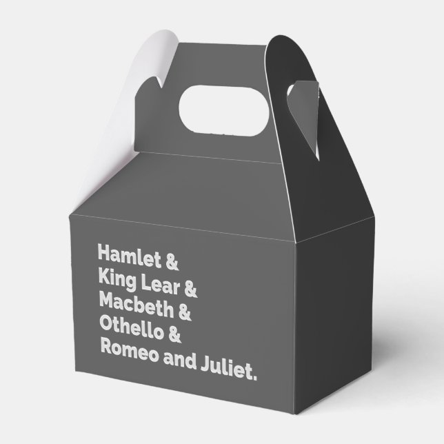 Shakespeare Plays I Favour Box (Back Side)