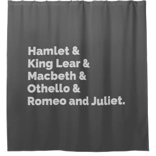 Shakespeare Plays I Shower Curtain