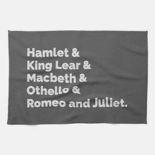 Shakespeare Plays I Tea Towel