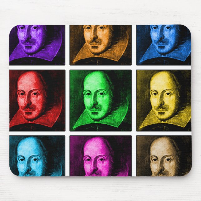 Shakespeare Pop Art Mouse Mat (Front)