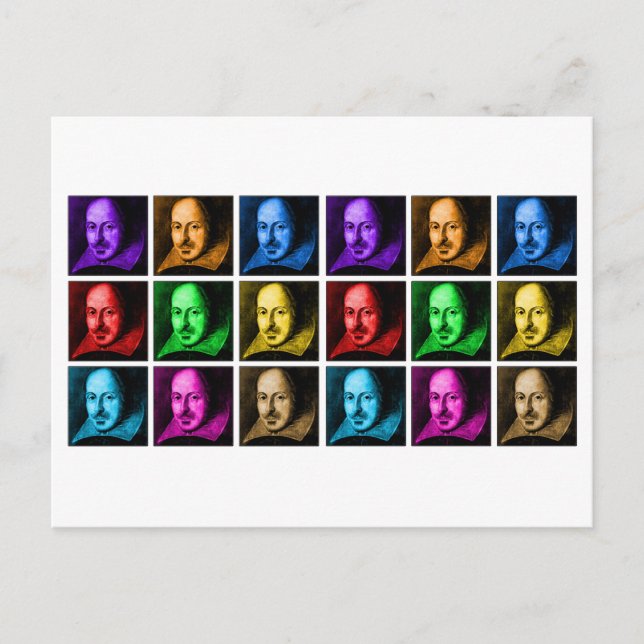 Shakespeare Pop Art Postcard (Front)