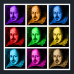 Shakespeare Pop Art Poster<br><div class="desc">This colourful pop art version of Shakespeare is a fun way to express your love of the Bard of Avon. Available on a wide range of t-shirts and gifts.</div>