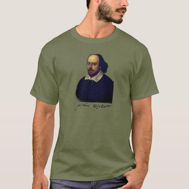 Shakespeare portrait and signature T-Shirt (Front)