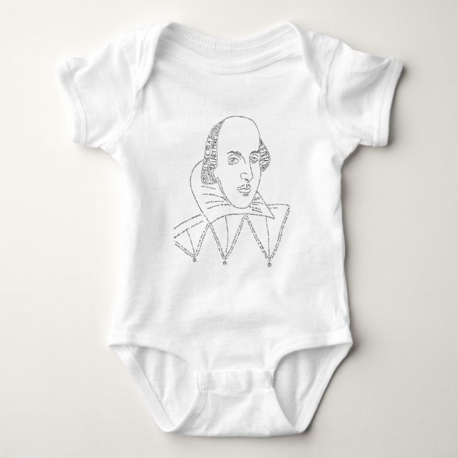 Shakespeare Portrait Baby Bodysuit (Front)