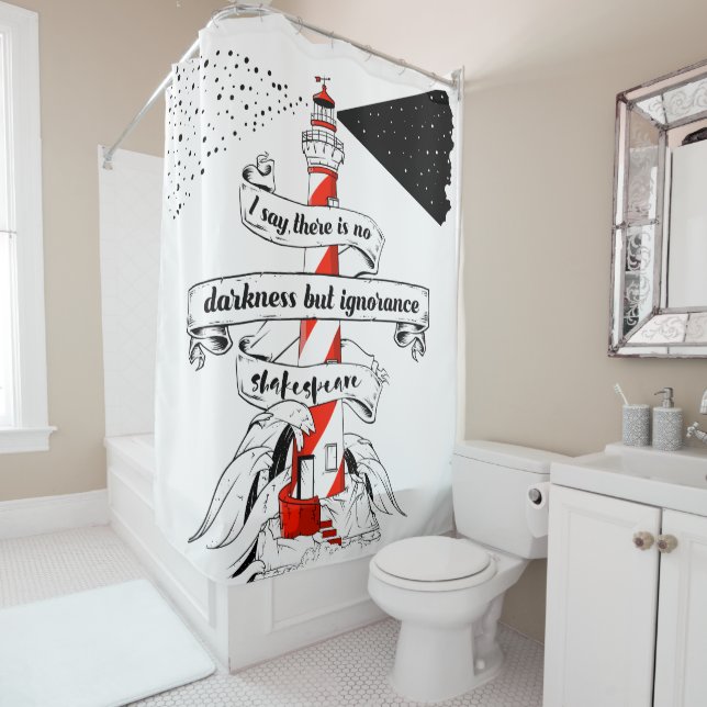 Shakespeare quote 12th night shower curtain (In Situ)