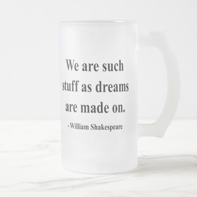 Shakespeare Quote 2a Frosted Glass Beer Mug (Right)