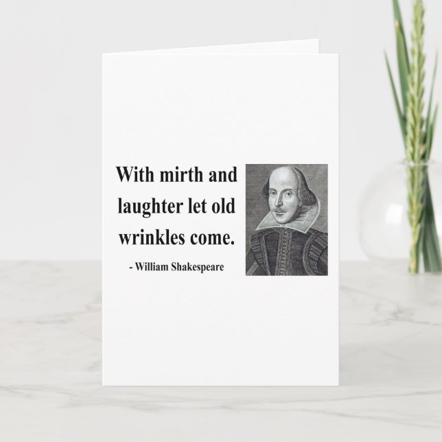 Shakespeare Quote 7b Card (Front)