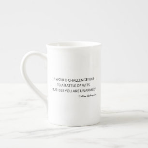 Shakespeare Quote - Battle Of Wits Bone China Mug