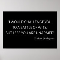 Shakespeare Quote - Battle Of Wits