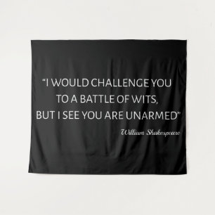 Shakespeare Quote - Battle Of Wits Tapestry
