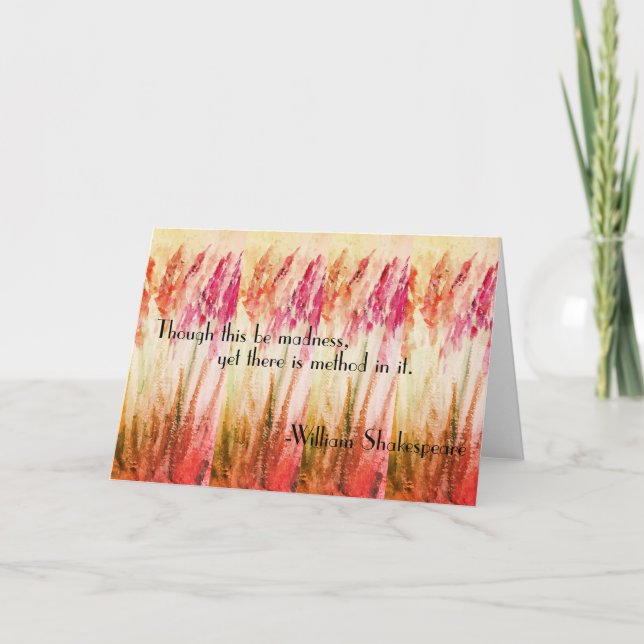 Shakespeare Quote Greeting Card (Front)
