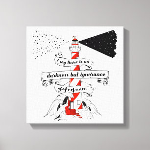 Shakespeare quote Lighthouse illustration Canvas Print
