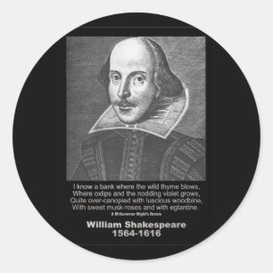 Shakespeare Quote Midsummer Night’s Dream Classic Round Sticker