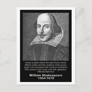 Shakespeare Quote Midsummer Night’s Dream Postcard