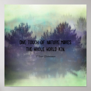 Shakespeare quote  on nature landscape art poster