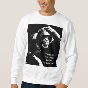 Shakespeare Quote Pop Art Thinking Monkey Men's Sweatshirt