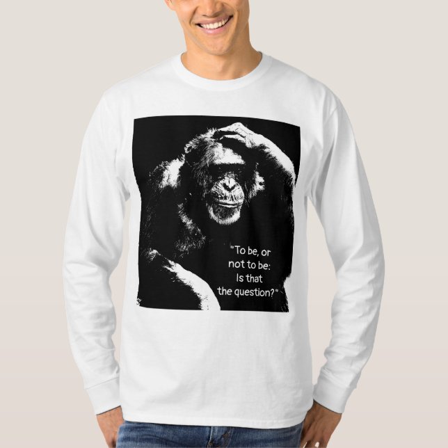Shakespeare Quote Pop Art Thinking Monkey Men's T-Shirt (Front)