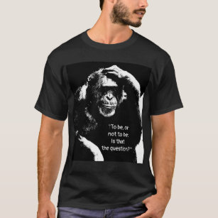 Shakespeare Quote Thinking Monkey Pop Art Men's T-Shirt