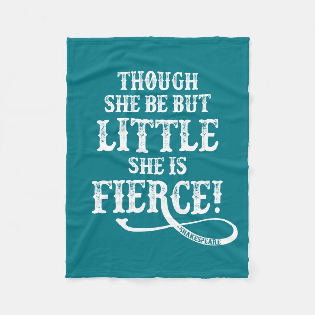 Shakespeare Quote Typography Fierce Fleece Blanket (Front)