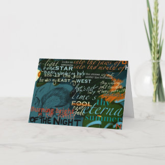 Shakespeare Quotes Love Poetry Dark Card