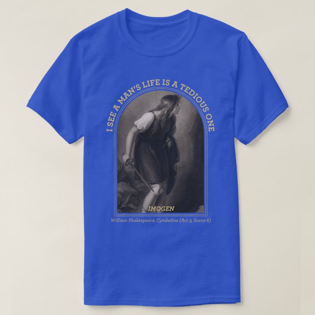 Shakespeare renaissance poet bookish English teach T-Shirt (Design Front)