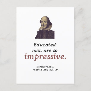 Shakespeare Romeo & Juliet Cute Funny Graduation Postcard