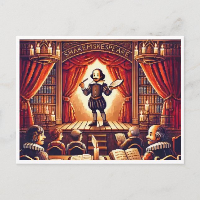 Shakespeare’s Birthday - 16-Bit Holiday Postcard (Front)