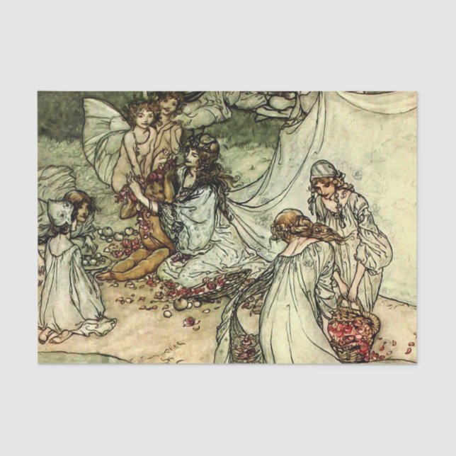 Shakespeare’s Fairy “Titania” by Arthur Rackham Tissue Paper (Front)