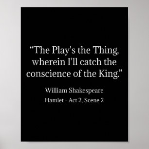 Shakespeare Shirt The Play's The Thing Shakespeare Poster