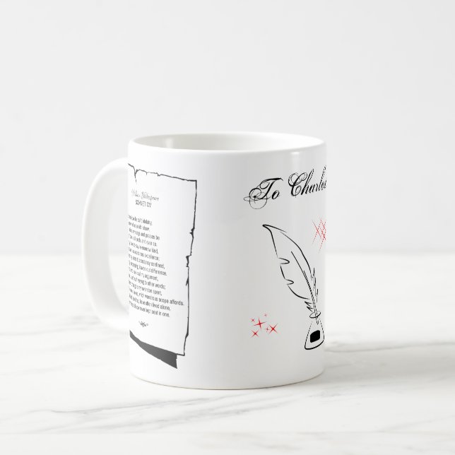 Shakespeare Sonnet 105 Coffee Mug (Front Left)