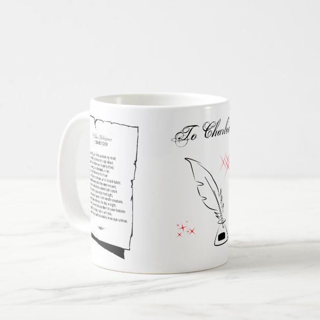 Shakespeare Sonnet 113 Coffee Mug (Front Left)