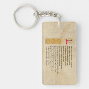 Shakespeare Sonnet 116 (CXVI) on Parchment Key Ring