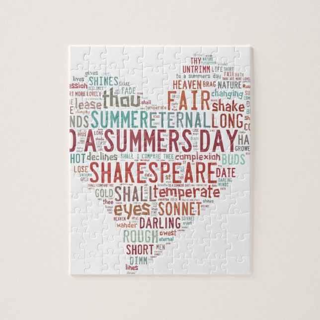 Shakespeare Sonnet 18 Jigsaw Puzzle (Vertical)