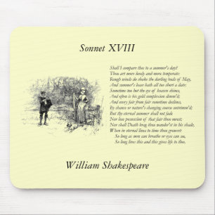Shakespeare Sonnet # 18 Mouse Mat