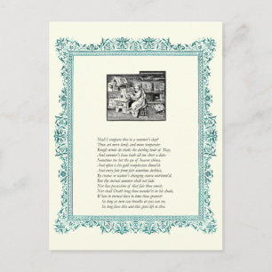 Shakespeare Sonnet # 18 Postcard
