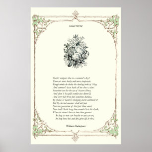Shakespeare Sonnet # 18 Poster
