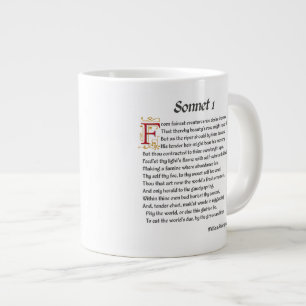 Shakespeare Sonnet 1 Large Coffee Mug
