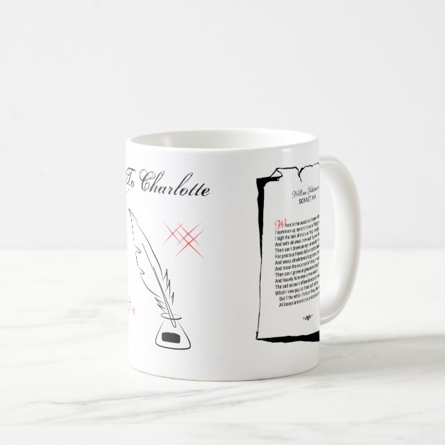 Shakespeare Sonnet 30 Coffee Mug (Front Right)
