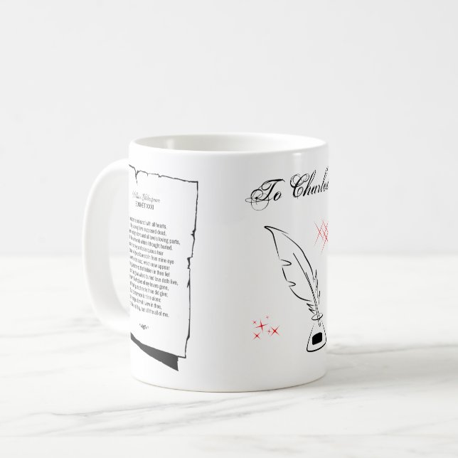 Shakespeare Sonnet 31 Coffee Mug (Front Left)