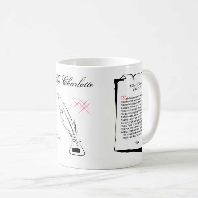 Shakespeare Sonnet 4 Coffee Mug (Front Right)