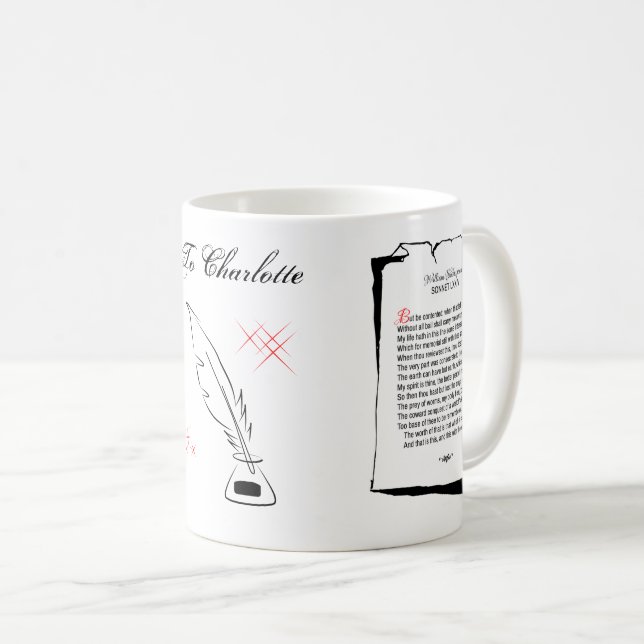 Shakespeare Sonnet 74 Coffee Mug (Front Right)