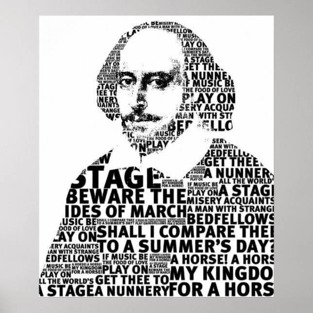 Shakespeare text design poster (Front)