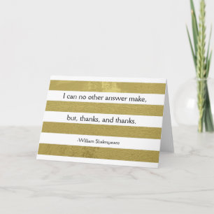 Shakespeare Thank You Card