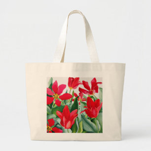Shakespeare Tulips Large Tote Bag