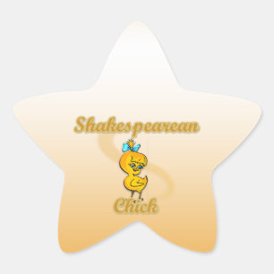 Shakespearean Chick Star Sticker