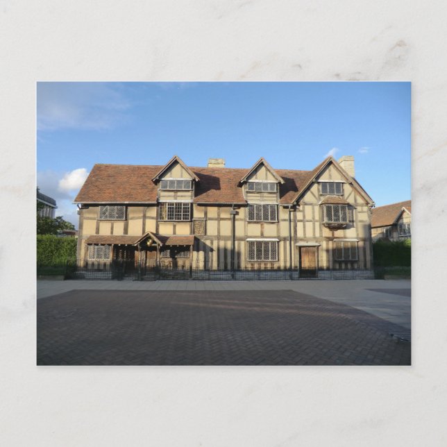 Shakespeare's Birthplace in Stratford Upon Avon Postcard (Front)